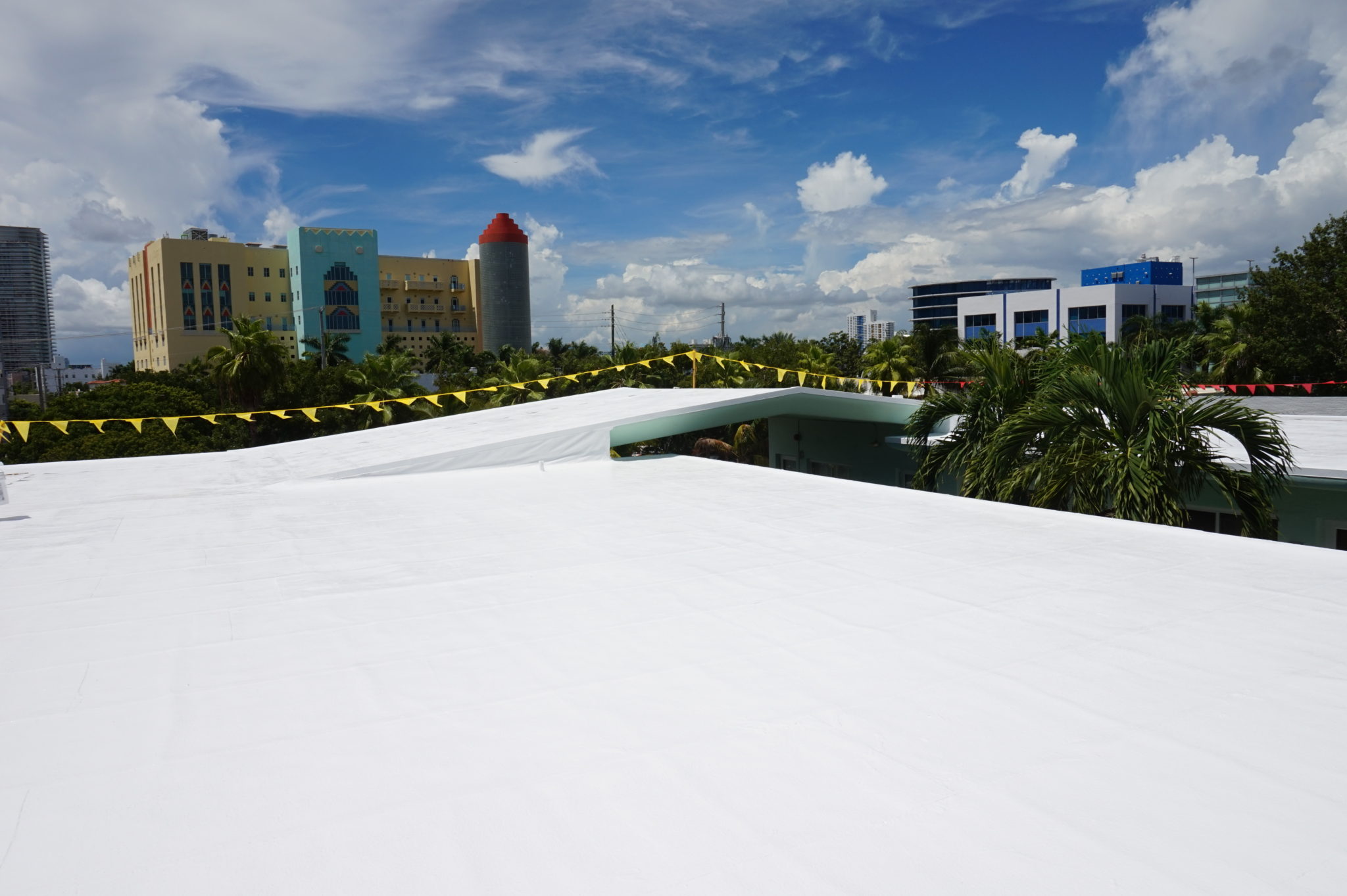 Miami condominium silicone roof coating
