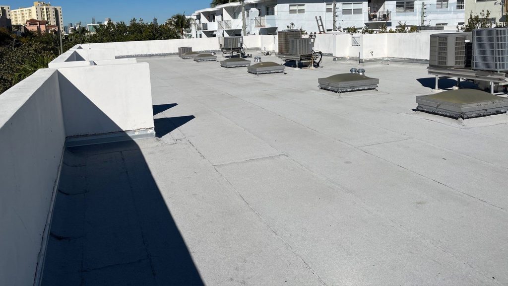 Commercial condo roof installation in Miami Beach - Florida Quality Roofing - Florida Quality Roofing