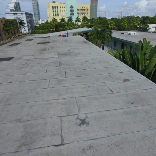 Miami condominium silicone roof coating