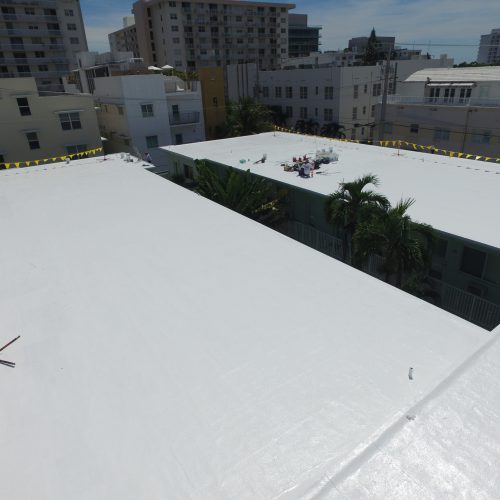 Miami condominium silicone roof coating